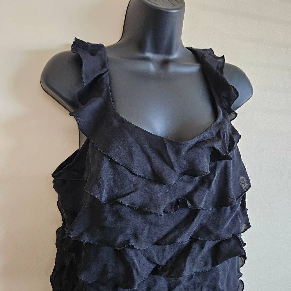 Suzi Chin for Maggy Boutique Silk Tiered Ruffle Dress - Picture 3 of 8